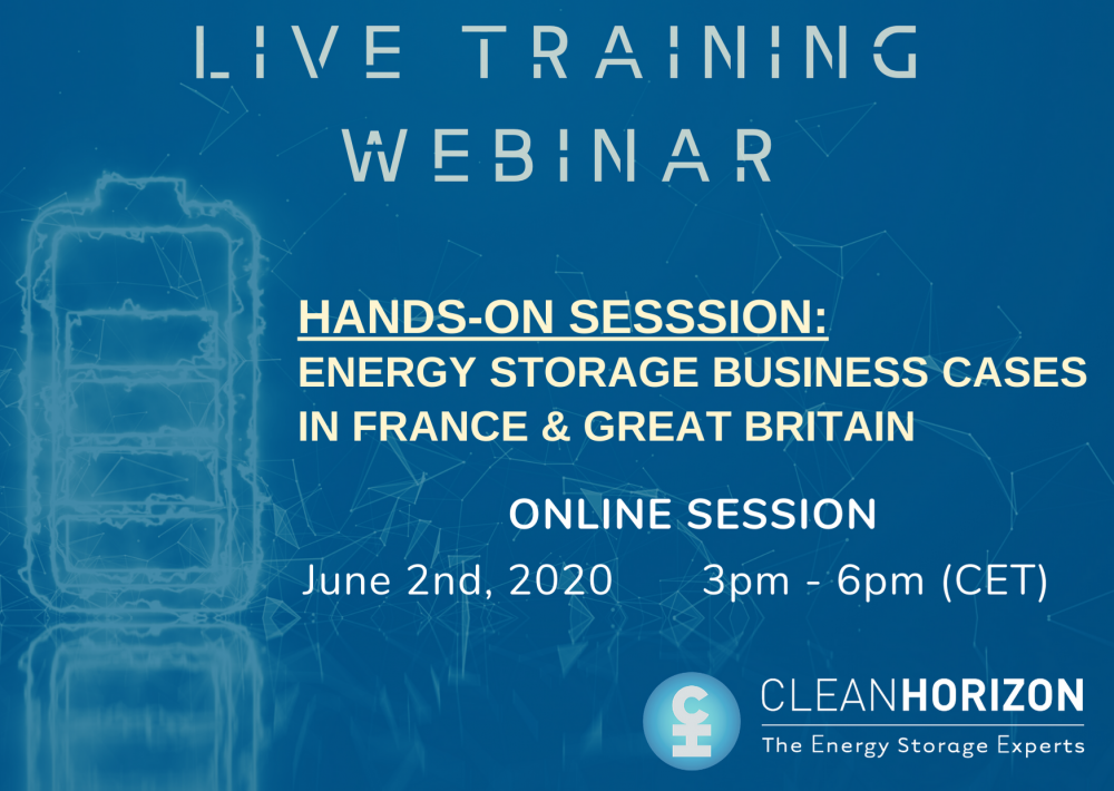 Training Webinar Session 3: Hands-on session - Energy storage business cases in France and Great Britain
