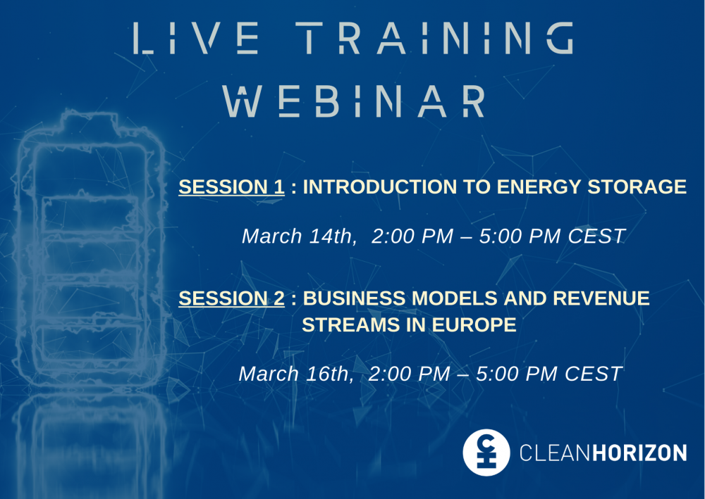 2-in-1 Training Webinar Sessions - Energy Storage - March 2023