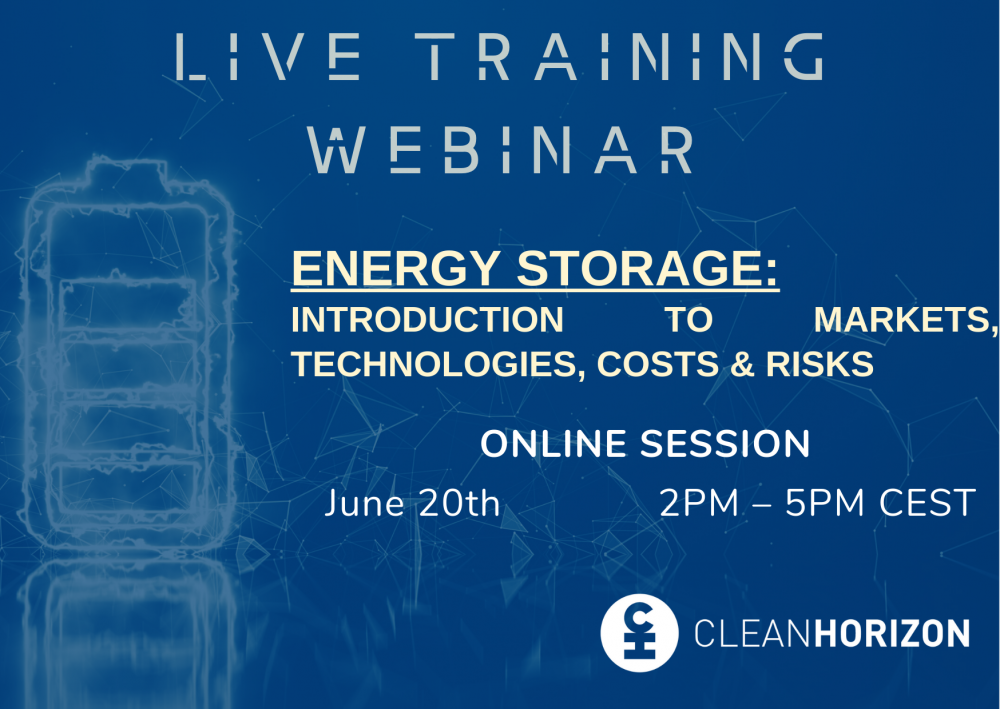 Training Webinar Session 1 (June 2023): Introduction to Energy Storage