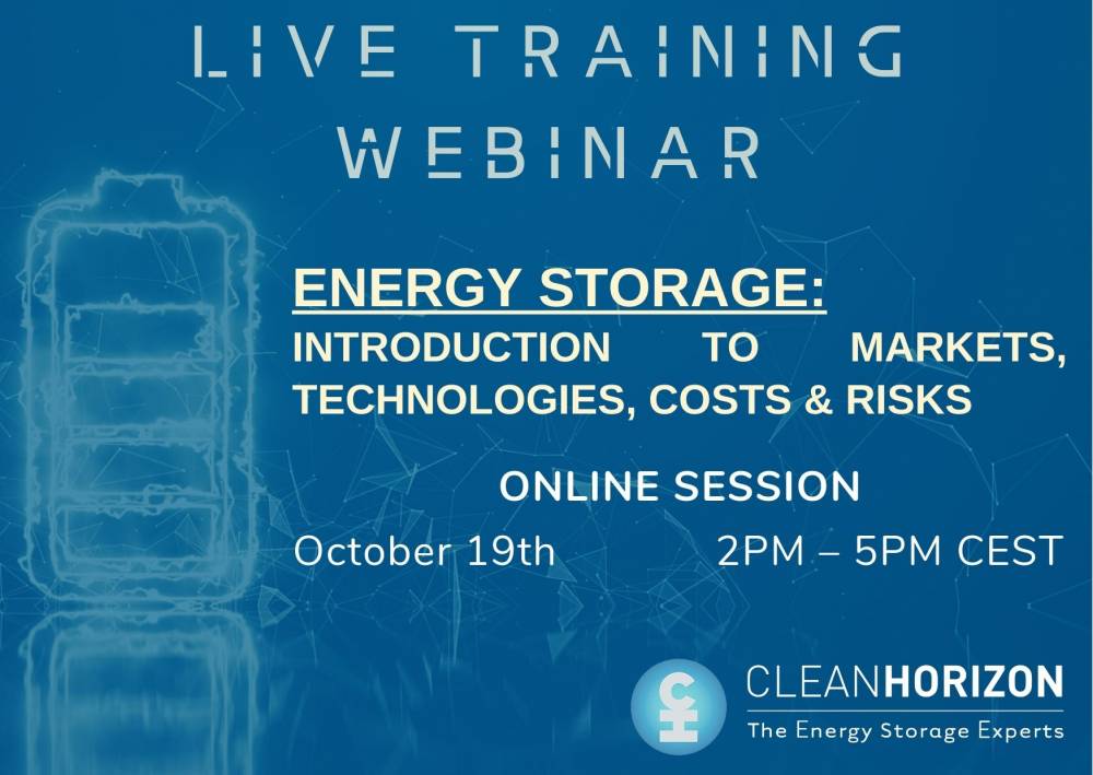 Training Webinar Session 1: Introduction to Energy Storage